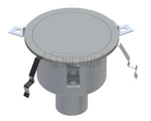Stainless Steel Floor drain HAG-C round hermetically sealable with circular cover plate gastight with vertical outlet South Africa