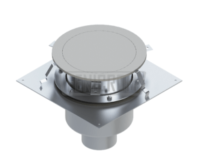 Stainless Steel Floor drain HDAG-C round isolated heavy duty insulated hermetically sealable cover plate vertical outlet South Africa