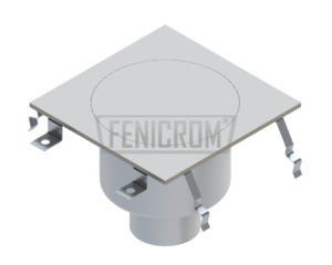 Stainless Steel Floor drain HTAG-K square hermetically sealable cleanout with vertical outlet South Africa