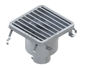 Stainless Steel Floor drain LTAG square heavy industrial load with reinforced pit frame forklift with vertical outlet South Africa