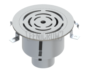 Stainless Steel Floor drain PAG-C round heavy duty circular with cover plate with vertical outlet South Africa