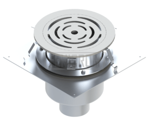 Stainless Steel Floor drain PDAG C round isolated heavy duty insulated with circular cover plate with vertical outlet South Africa
