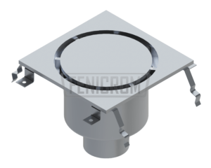 Stainless Steel Floor drain PTAG square heavy duty with raised reinforced plate dairy industry with vertical outlet South Africa