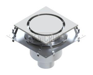 Stainless Steel Floor drain PTDAG square isolated heavy duty insulated with raised reinforced plate with vertical outlet South Africa