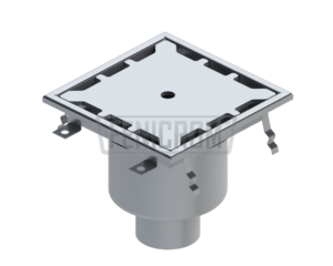 Stainless Steel Floor drain TAG square heavy industrial duty with vertical outlet South Africa