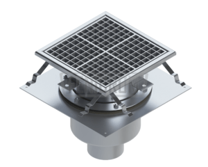 Stainless Steel Floor drain TDAG square isolated heavy duty insulated with vertical outlet South Africa