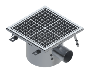 Stainless Steel Floor drain TYG square heavy industrial duty with horizontal outlet South Africa