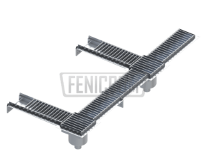 Stainless steel modular drain channel INYD-MULTI isolated light duty insulated multiple gullies South Africa