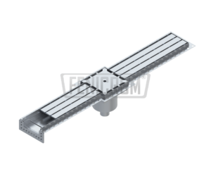 Stainless steel modular drain channel INYD-OAG isolated light duty insulated sloping towards gully South Africa