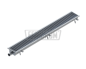 Stainless steel modular drain channel NYD-1Y normal duty with direct outlet fish processing South Africa
