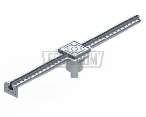 Stainless steel slot drains ISPK-OAG isolated light duty center drain descending to the spout drainage pit with odor trap South Africa