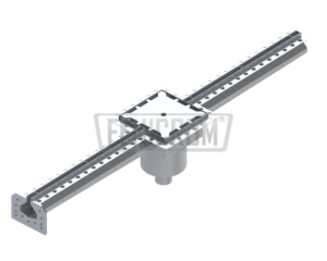 Stainless steel slot drains ITMP-OAG isolated heavy duty center drain descending to the spout drainage pit with odor trap South Africa