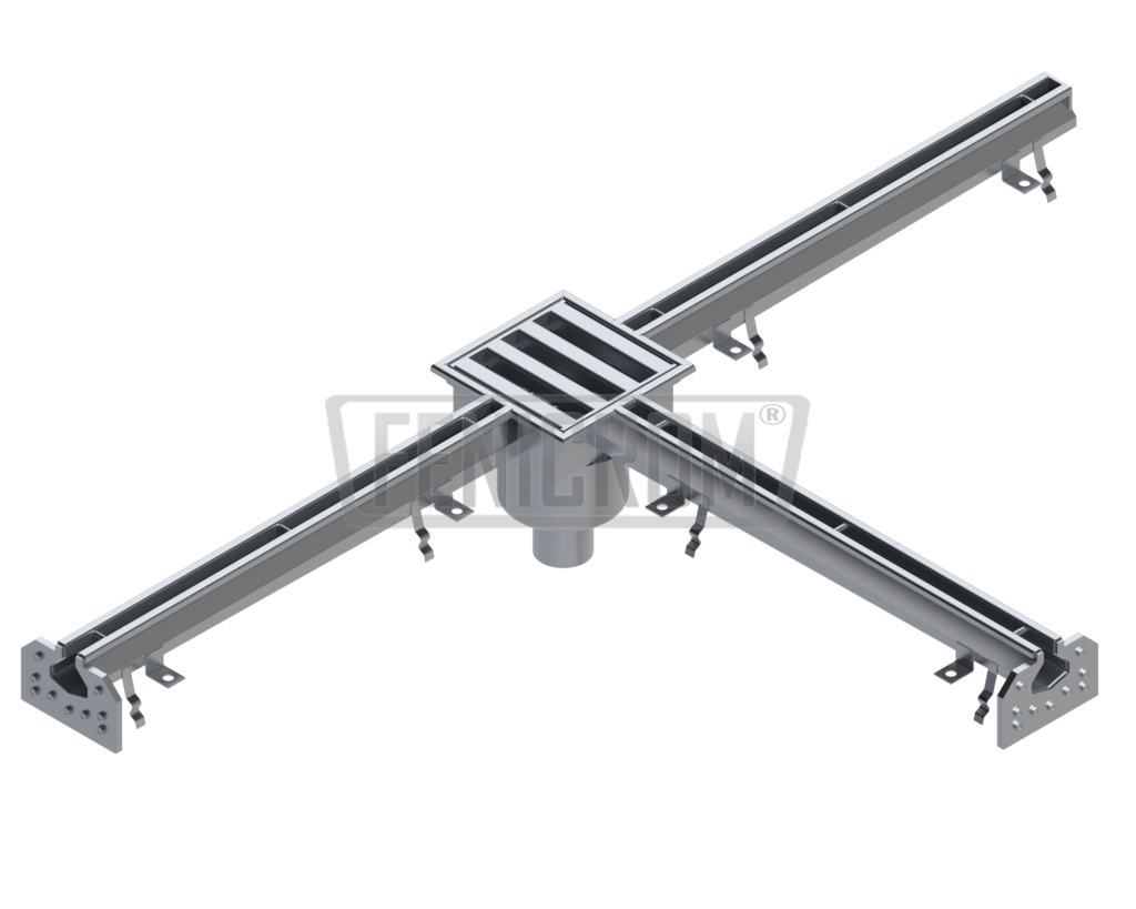 Stainless steel slot drains SPK-3AG normal duty T shaped drains center drain descending drainage pit with odor trap inox South Africa