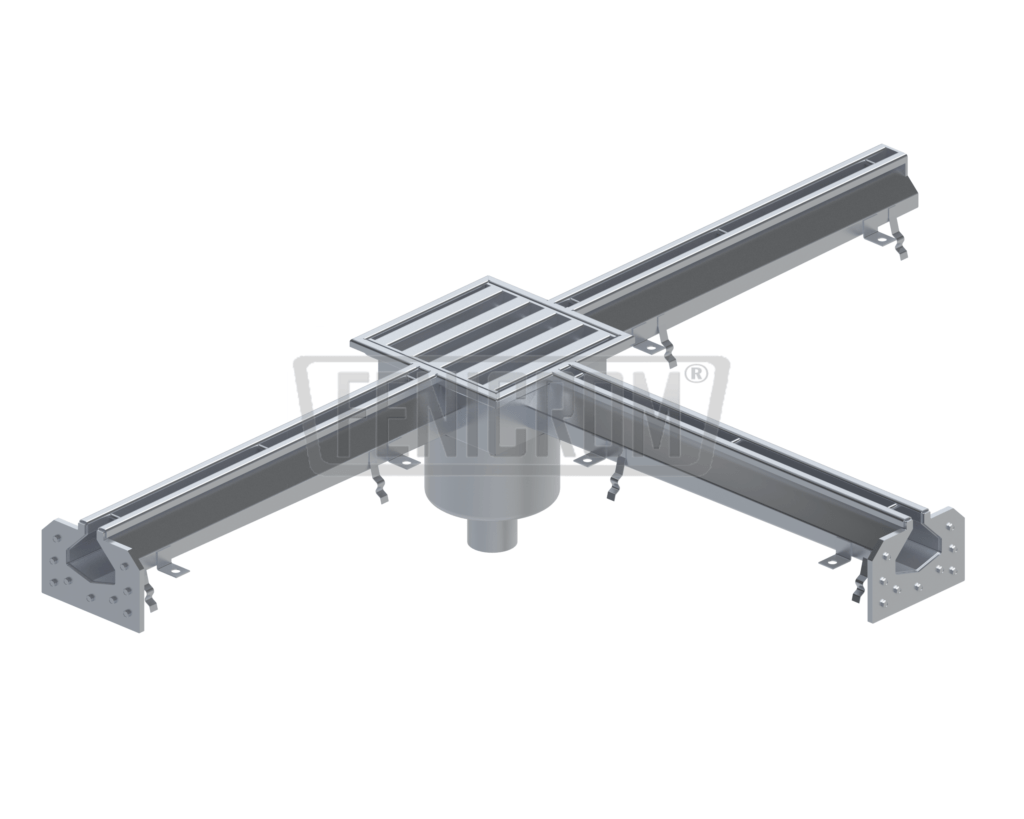 Stainless steel slot drains TMP-3AG heavy duty t shaped drains center drain descending drainage pit with odor trap South Africa