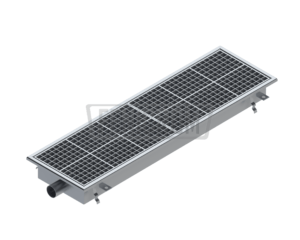 Stainless steel trench drain TKYGP heavy duty sloping towards the horizontal outlet at the end without waterlock South Africa